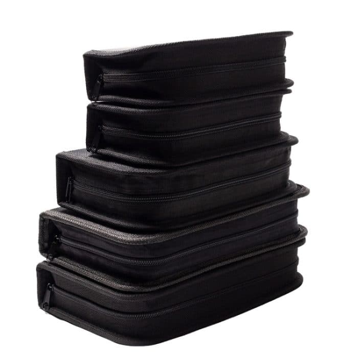 Reißverschluss-Aufbewahrungspaket, tragbare Multifunktions-Werkzeug-Aufbewahrungstasche, Stil:, A Canvas, B Leather+Canvas, C Leather, D Canvas, E Leather+Canvas, F Leather+Canvas – Bild 2