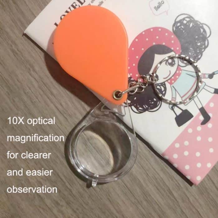 10 Stück 10-fach gefalteter tragbarer Heimstudenten und ältere Menschen halten HD-Mini-Lupe-Schlüsselanhänger, 10pcs(32mm) – Bild 4