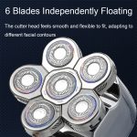 VGR V-395 2-in-1-Elektrorasierer mit sechs Klingen und intelligenter Digitalanzeige – Bild 4