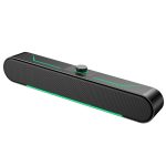 LED leuchtende HiFi-Stereo-Computerlautsprecher, langes Gaming, kabelgebundenes Audio, A39 Wired (Black)