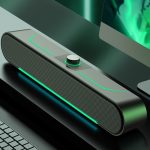 LED leuchtende HiFi-Stereo-Computerlautsprecher, langes Gaming, kabelgebundenes Audio, A39 Wired (Black) – Bild 2