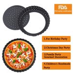 BM1075 Perforierte Pizzapfanne Küche Kohlenstoffstahl Antihaft-Fruchtkuchenform Backformen, 5 inches, 8 inches, 9 inches – Bild 5