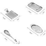 KS1001 verdickte Edelstahl-Ingwer-Knoblauch-Gemüsepüree-Mühle, Square, Shovel, Spoon, Oval – Bild 2