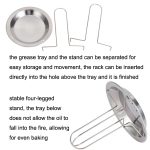 2 stücke Outdoor Camp Verdickung Grill Grill Braten Huhn Rack Backen Nicht-stick Braten Huhn Pfanne, 2pcs Stainless Steel Roaster Rack – Bild 3