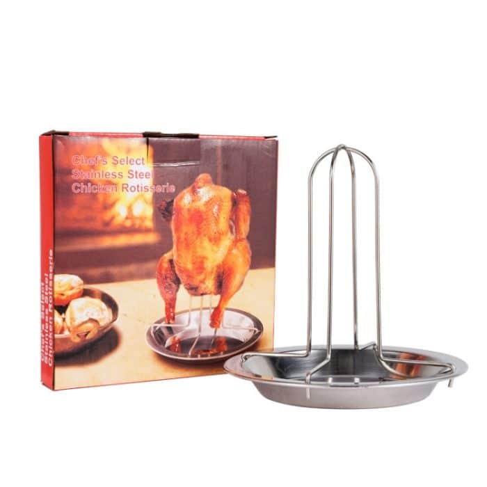 2 stücke Outdoor Camp Verdickung Grill Grill Braten Huhn Rack Backen Nicht-stick Braten Huhn Pfanne, 2pcs Stainless Steel Roaster Rack – Bild 4