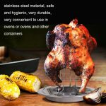 2 stücke Outdoor Camp Verdickung Grill Grill Braten Huhn Rack Backen Nicht-stick Braten Huhn Pfanne, 2pcs Stainless Steel Roaster Rack – Bild 5