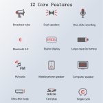 Rolton K700 Bluetooth-Audiolautsprecher mit zwei Lautsprechern und Megaphon-Sprachverstärker, K700 – Bild 3