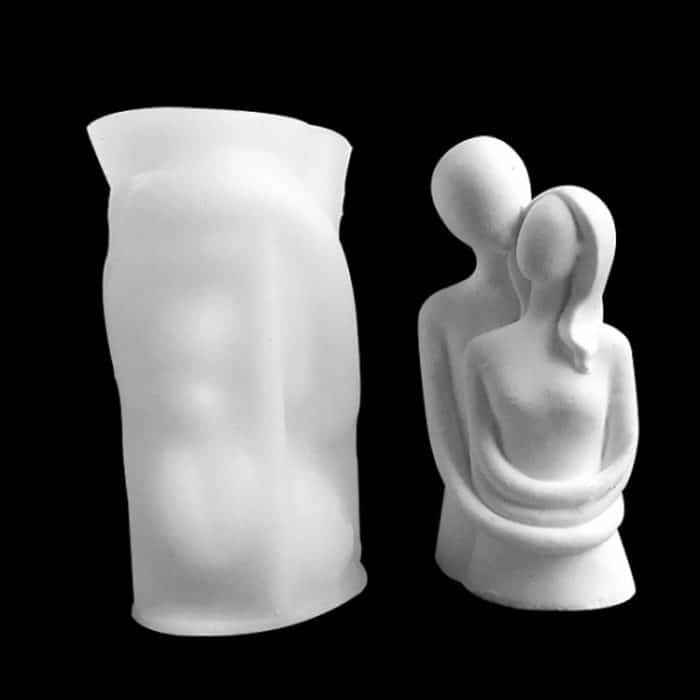Q047 Portrait Umarmung Paar Kerze Silikonform DIY Aromatherapie Gips Ornamente Kuchen Dekorative Backform – Bild 4