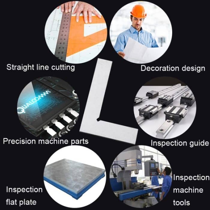 100 x 70 cm Messerwinkellineal 90 Grad hochpräzises rechtwinkliges Lineal aus Karbonstahl – Bild 6