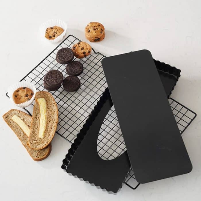 BM1026 14-Zoll-rechteckige Toast-Brotform-Küchen-Ripple-Kuchenform – Bild 1