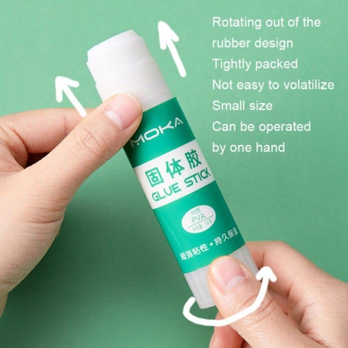 MOKA Solid Glue Student Briefpapier Kinder Handgefertigter Solid Glue Stick, 24pcs 8g, 12pcs 15g, 12pcs 21g, 12pcs 36g – Bild 5