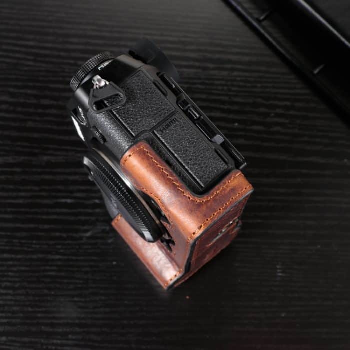 Für FUJIFILM X-T5 Kamera Rindsleder Tasche Anti-scratch Schutzhülle Basis Abdeckung – Bild 4