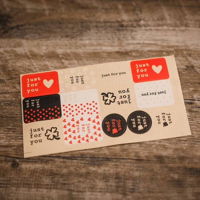 10 Blatt Liebeskuchen-Aufkleber, Backaufkleber, Leder-Papier-Versiegelungsaufkleber – Bild 2