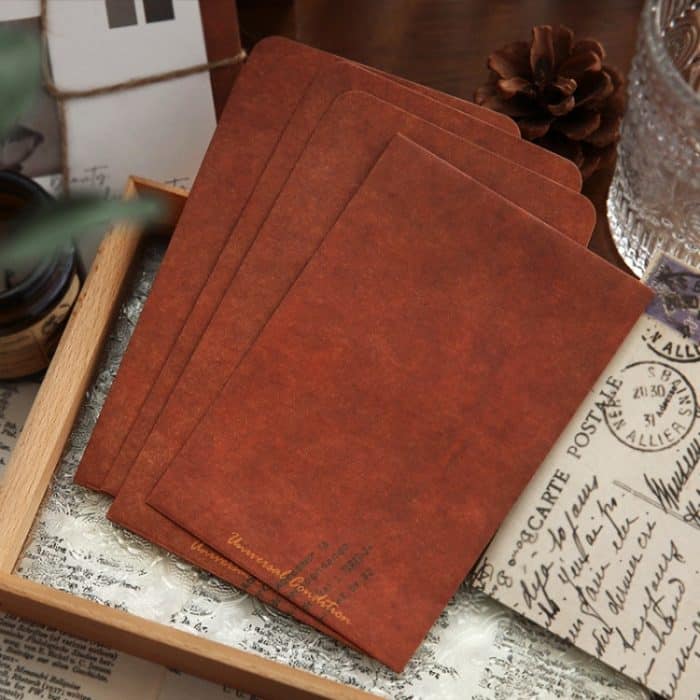 TBD0603307201A.jpg 50 Stück B11 Retro-Stil, Kraftpapier, Umschlag, Postkarte, Einladungsbrief, Briefpapier, Red Brown 16x11cm, Light Brown 16x11cm – Bild 1
