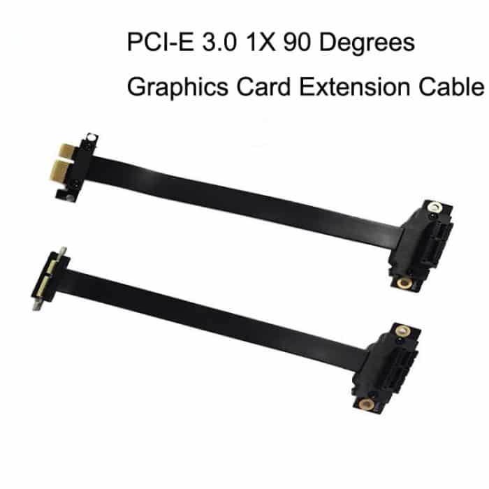 PCI-E 3.0 1X 90 Grad Grafikkarten-/Wireless-Netzwerkkarten-Verlängerungskabel, Kabellänge:, 5cm, 10cm, 15cm, 20cm, 25cm, 30cm, 40cm, 50cm – Bild 2