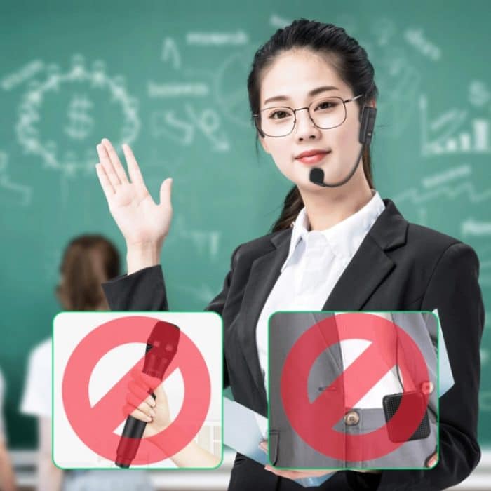 Drahtloses UHF-Headset-Mikrofon, Lavalier-Headset-Verstärker, One For One, One For Two – Bild 5