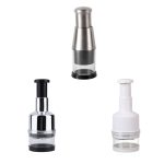 Drücken Sie Küchenschneider Knoblauch Zwiebel Pat Messer, Stainless Steel Black, Plating Silver, Plating White – Bild 2