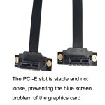 PCI-E 3.0 1X 180-Grad-Grafikkarte Wireless-Netzwerkkarten-Adapterblock-Verlängerungskabel, Länge:, 10cm, 15cm, 20cm, 25cm, 30cm, 40cm, 50cm – Bild 5