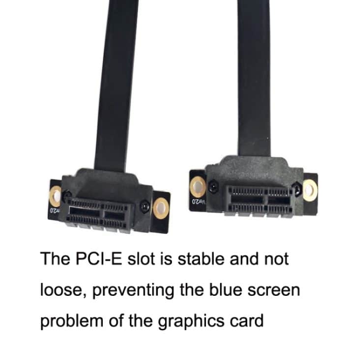 PCI-E 3.0 1X 180-Grad-Grafikkarte Wireless-Netzwerkkarten-Adapterblock-Verlängerungskabel, Länge:, 10cm, 15cm, 20cm, 25cm, 30cm, 40cm, 50cm – Bild 5