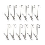 Mit langem Wäschetrocknungsclip, Bandhaken aus Edelstahl zum Aufhängen, 12pcs Stainless Steel