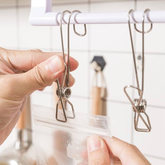 Mit langem Wäschetrocknungsclip, Bandhaken aus Edelstahl zum Aufhängen, 12pcs Stainless Steel – Bild 4