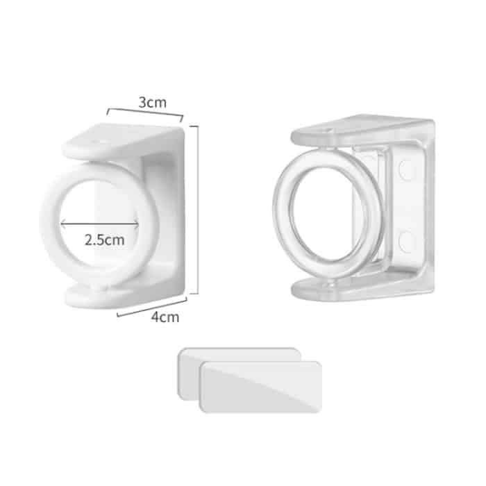 4 Stück drehbarer Kreis-Dreieck-Ring, Teleskopstange, Haken, Requisiten, feste Halterung, White Adhesive Model, Transparent Adhesive Model – Bild 2