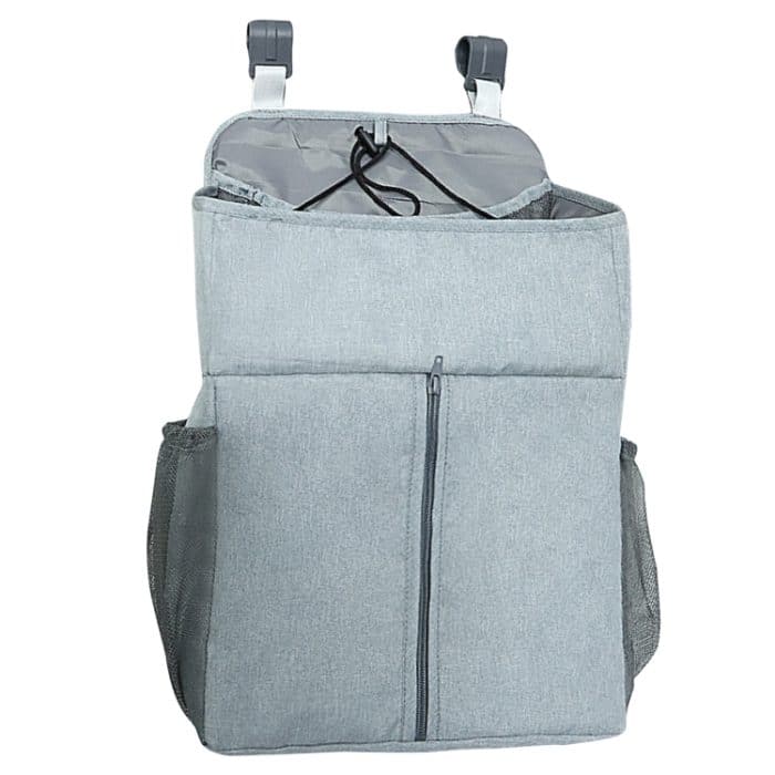 Babybett-Organizer für Neugeborene, Krippe, Windelaufbewahrung, Hängetaschen, Nachtregal, Tasche, Linen Gray, Linen Pink – Bild 1
