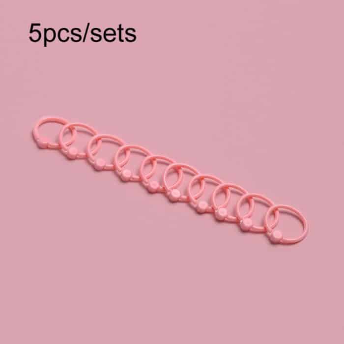 TBD0603367801A.jpg 5 Sets Loseblatt-Einzelring-Schloss-Briefpapier-Schlüsselanhänger, Macaron Bag Packing – Bild 1