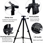 50-150 cm höhenverstellbarer Metallstativ-Kunststaffelei-Gemälde-Klappbodenständer – Bild 4