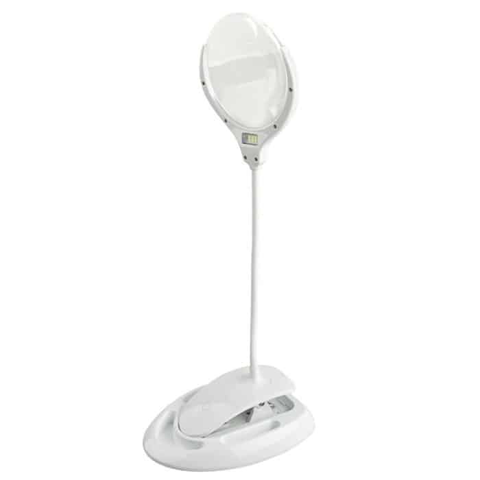 TS-9006 2.25X / 5X USB wiederaufladbare Zwei-Gang-Helligkeits-LED-Licht-Schreibtischlupe – Bild 2
