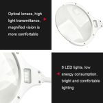 TS-9006 2.25X / 5X USB wiederaufladbare Zwei-Gang-Helligkeits-LED-Licht-Schreibtischlupe – Bild 3
