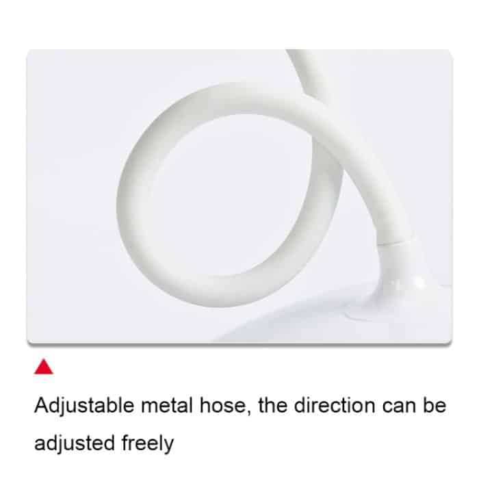 TS-9006 2.25X / 5X USB wiederaufladbare Zwei-Gang-Helligkeits-LED-Licht-Schreibtischlupe – Bild 4