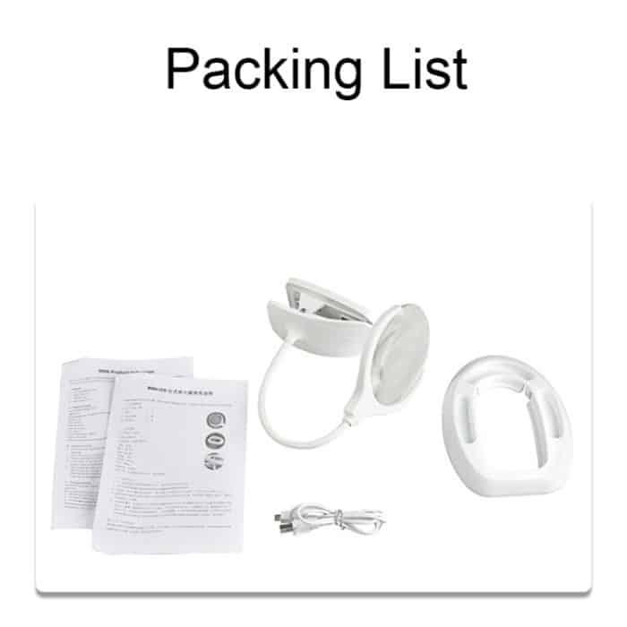 TS-9006 2.25X / 5X USB wiederaufladbare Zwei-Gang-Helligkeits-LED-Licht-Schreibtischlupe – Bild 7