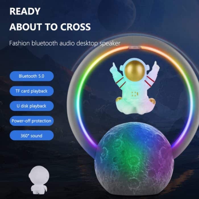 Y-598 Hängender Astronauten-Bluetooth-Lautsprecher RGB-Licht-Subwoofer-Ornament, Spezifikation:, 598A Golden, 598A Silver, 598B Golden, 598B Silver, 598A Golden+Gift Bag, 598A Silver+Gift Bag, 598B Golden+Gift Bag, 598B Silver+Gift Bag – Bild 3