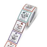 5 Rollen „Dankeschön“-Quadrat-Selbstklebeetiketten für Geschenk- und Lebensmittelverpackungen, 38x38mm – Bild 3