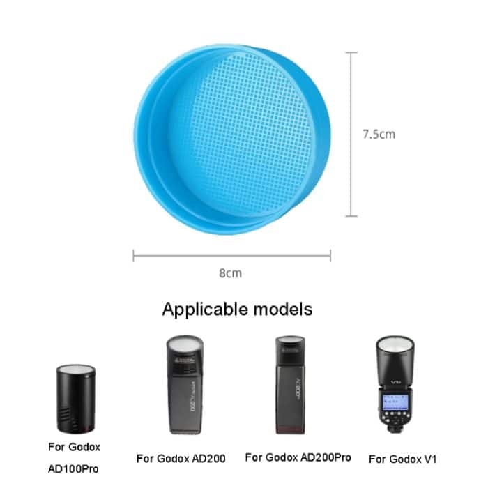 Runder Lichtkopf Universal SLR Kamera Top Blitzschuh Licht Seifenkiste, für Godox V1/AD100Pro/AD200/AD200Pro, For Godox V1/AD100Pro/AD200/AD200Pro(White), For Godox V1/AD100Pro/AD200/AD200Pro(Yellow), For Godox V1/AD100Pro/AD200/AD200Pro(Blue) – Bild 3