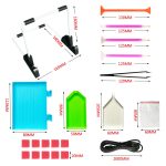 H-ZS4 DIY-Diamant-Malwerkzeug-Set, Bohrstift, handgefertigtes Beleuchtungsbrett-Kombinationsset, Diamond Painting Tools Kit – Bild 3