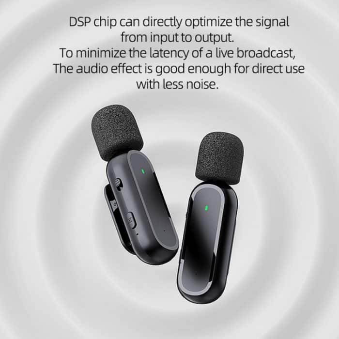 Kabelloses Lavalier-Mikrofon mit Ladebox, Rauschunterdrückung, Videoaufzeichnungsmikrofon, Spezifikationen:, K63 One To Two  Type-C Interface, K63 One To Two  8 Pin Interface, K61 One To  One Type-C Interface, K61 One To  One 8 Pin Interface – Bild 2