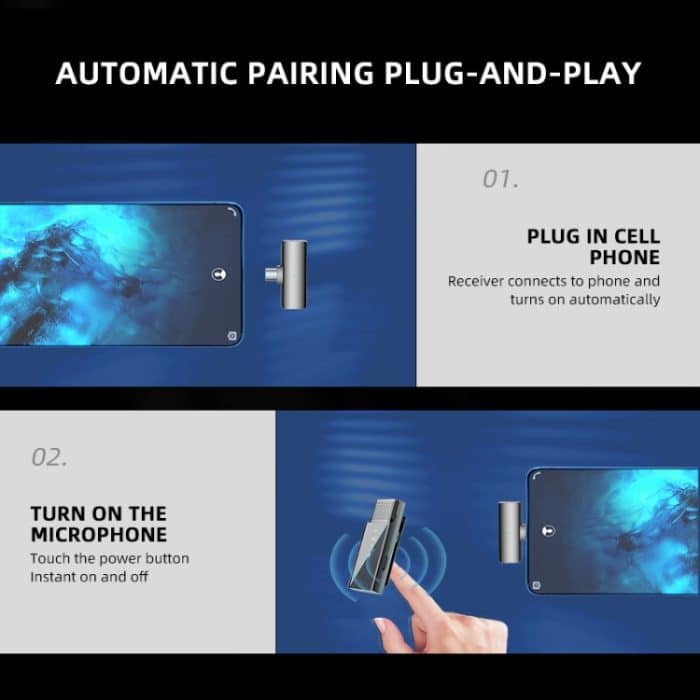 Drahtloses Lavalier-Mikrofon mit Digitalanzeige und Ladefach, Spezifikation:, S16-S One To Two Black USB-C/Type-C Interface, S16 One To One Black 8 Pin Interface, S16-S One To Two Black 8 Pin Interface, S16-S One To Two  Yellow  USB-C/Type-C Interface... – Bild 7