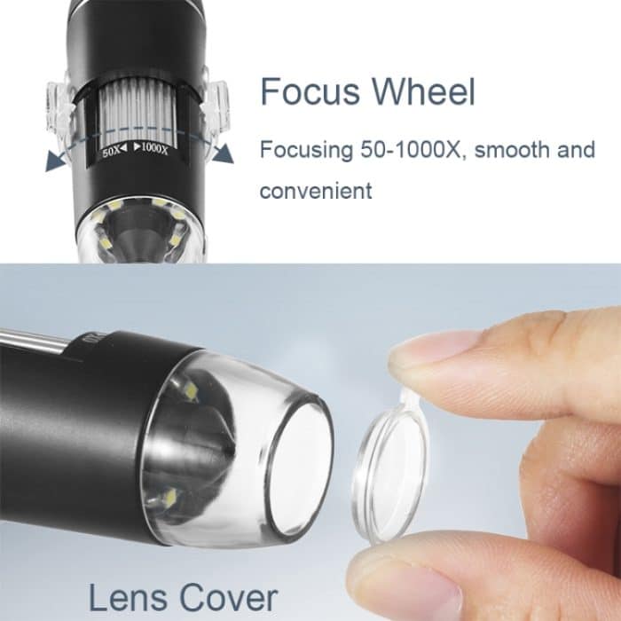 A8 50X-1000X USB-Schlauchständer Digitales Mikroskop LED-Licht tragbares Handmikroskop – Bild 6