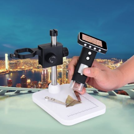 DM1 3,5-Zoll-Bildschirm Smart Wireless 500X HD Digitalmikroskop Tragbares tragbares Kindermikroskop, with Stand, without Stand