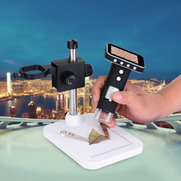 DM1 3,5-Zoll-Bildschirm Smart Wireless 500X HD Digitalmikroskop Tragbares tragbares Kindermikroskop, with Stand, without Stand – Bild 1
