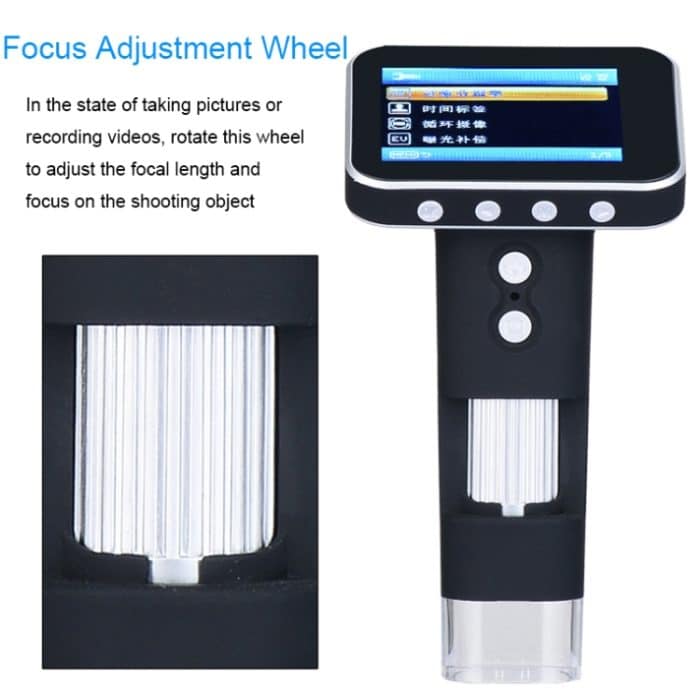 DM1 3,5-Zoll-Bildschirm Smart Wireless 500X HD Digitalmikroskop Tragbares tragbares Kindermikroskop, with Stand, without Stand – Bild 6