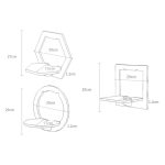 Wandregal zum Aufhängen, Blumentopf, multifunktionale Aufbewahrungsbox, Raumdekoration, Square, Hexagonal, Round – Bild 7