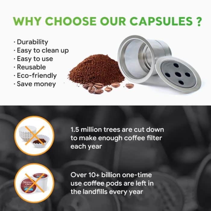 Für Keurig K-Supreme Plus Kaffeemaschine Wiederverwendbarer Edelstahlfilter Fünf-Loch-K-Cup – Bild 5