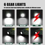 Mini-Schlüsselanhänger-COB-Taschenlampe, USB wiederaufladbar, magnetisches Arbeitslicht für Outdoor-Camping, Red, Black, Yellow – Bild 5