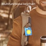 Mini-Schlüsselanhänger-COB-Taschenlampe, USB wiederaufladbar, magnetisches Arbeitslicht für Outdoor-Camping, Red, Black, Yellow – Bild 9