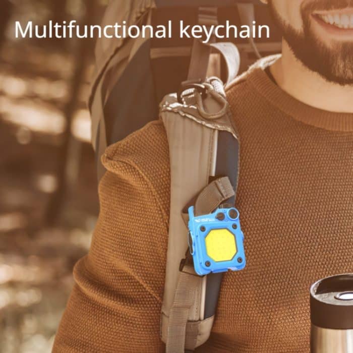 Mini-Schlüsselanhänger-COB-Taschenlampe, USB wiederaufladbar, magnetisches Arbeitslicht für Outdoor-Camping, Red, Black, Yellow – Bild 9