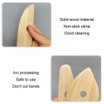 Hölzernes Skelettmesser, Keramikschaber, handgefertigte Werkzeuge, 5pcs/set – Bild 3