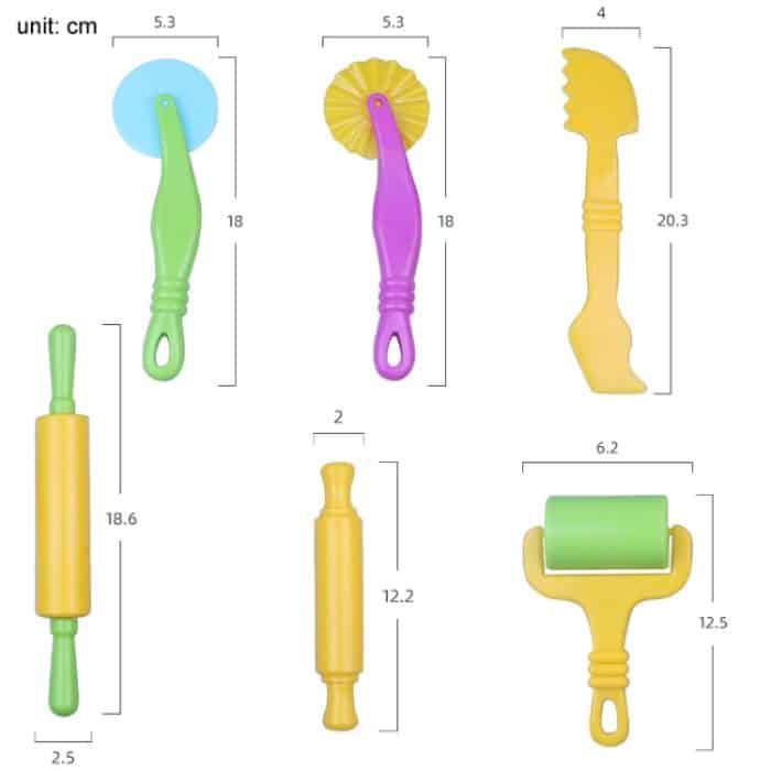 Plastilin-Tonform, pädagogisches DIY-Spielzeug, 6pcs/set – Bild 3